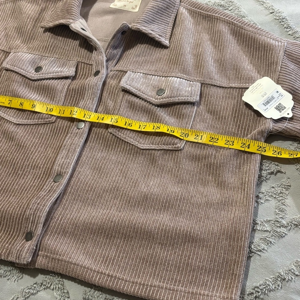 Altar’d State Beige Corduroy Shacket size M - Picture 7 of 8